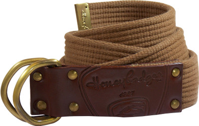 

Honey Badger Men Casual Khaki Canvas Belt