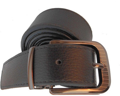 

P&E Men Formal Black Artificial Leather Belt