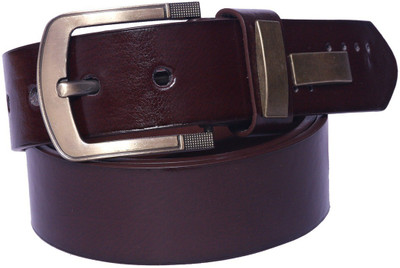 

OODI Men Brown Artificial Leather Belt, Dark brown