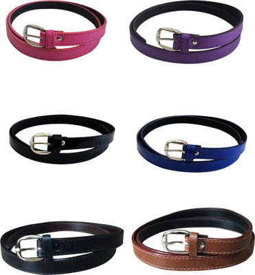 

Verceys Girls Casual Pink, Purple, Black, Blue, Black, Tan Artificial Leather Belt, Black;blue;pink;purple;tan