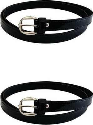 

SUNRISE ENTERPRISES Girls Casual, Evening, Formal, Party Black Artificial Leather, Fabric Belt, Black04288