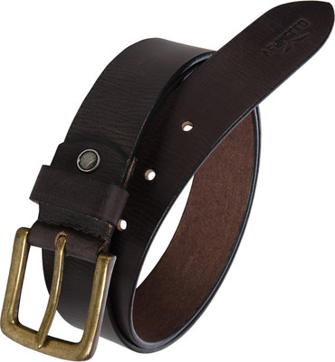 

Vermello Men Casual Black Genuine Leather Belt