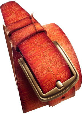 

Lion Heart Men Casual Tan Genuine Leather Belt