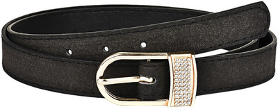 

Buckle Up Women Formal Black Artificial Leather Belt