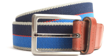 

U.S. Polo Assn Men Blue Genuine Leather, Canvas Belt