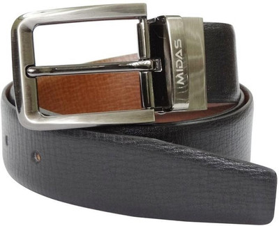 

Midas Men Formal Multicolor Genuine Leather Reversible Belt, Black;brown