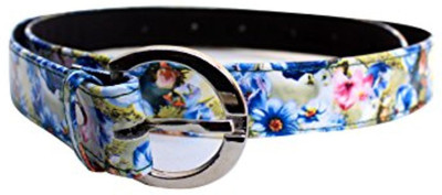 

Viva Girls Casual, Evening, Party Blue Artificial Leather Belt, Hot blue floral