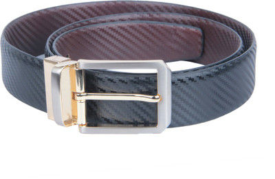 

PRUG Men Formal Black Genuine Leather Reversible Belt