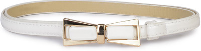 

Buckle Up Women White Artificial Leather Belt