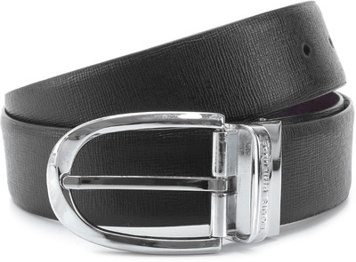 

Louis Philippe Men Brown, Black Metal Reversible Belt, Black and brown