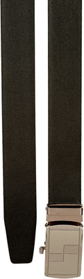 

Teakwood Men Casual Black Genuine Leather Reversible Belt