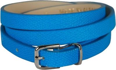 

French Connection Women Blue Genuine Leather Belt, Tropical blue