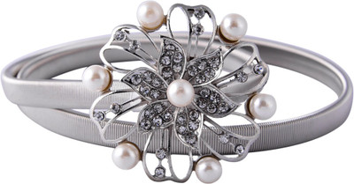 

Buckle Up Women Casual Grey Metal Belt