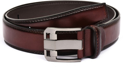 

Buckle Up Men Formal Maroon Artificial Leather Belt