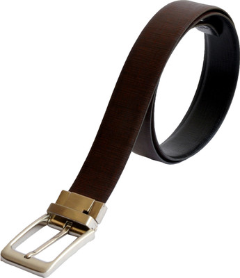 

Kara Men Formal Black, Brown Genuine Leather Reversible Belt