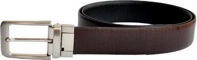 

Kara Men Formal Black, Brown Genuine Leather Reversible Belt