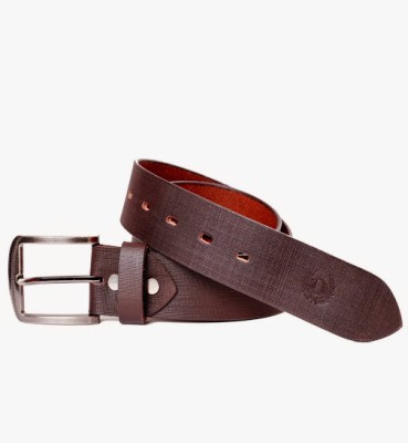 

99Cells Men Casual Brown Genuine Leather Belt