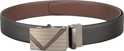 

Teakwood Men Casual Black Genuine Leather Reversible Belt