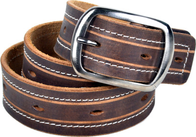 61% OFF on Drakemen Men Casual Brown Genuine Leather Belt