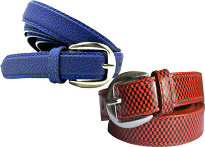 

Wholesome Deal Women Casual Multicolor Synthetic Belt, Blue and red