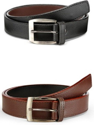 

Nagar Enterprises Men Casual Multicolor Artificial Leather Belt, Black-brown-85