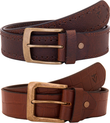 

Valbone Men Formal Brown Genuine Leather Belt
