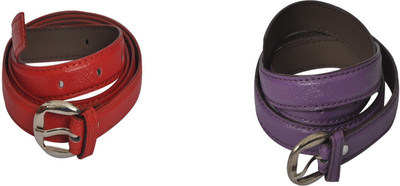 

Robb Club Women Red, Purple Artificial Leather Belt, Purple;red