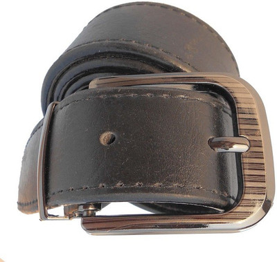 

P&E Men Formal Black Artificial Leather Belt