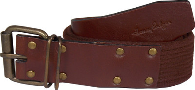 

Honey Badger Men Casual Brown Canvas Belt
