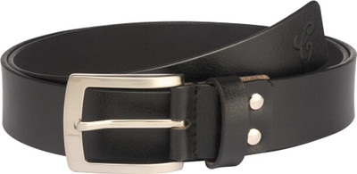 

Contrast Men Formal Black Genuine Leather Belt, Black-09