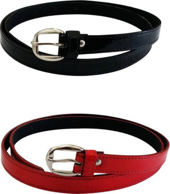 

SUNRISE ENTERPRISES Girls Casual, Evening, Formal, Party Black, Red Artificial Leather, Fabric Belt, Blackred04280