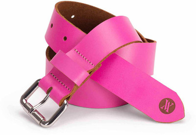 

Viari Women Casual Pink Genuine Leather Belt, Neon pink