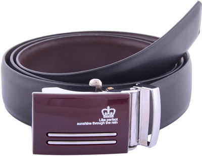 

SFA Men Formal Black Artificial Leather Reversible Belt, Black;brown351