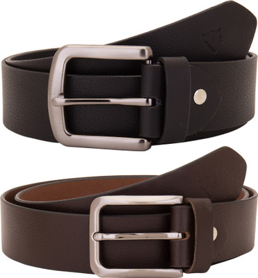 

Valbone Men Formal Black Genuine Leather Belt, Black;brown