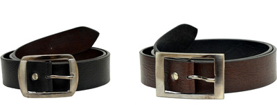 

Tiwari Collection Men Black Artificial Leather Belt, Black;brown