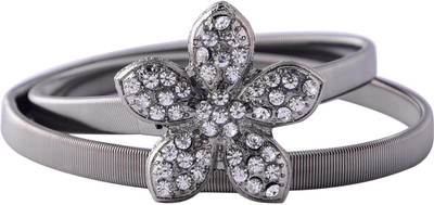 

Buckle Up Women Casual Grey Metal Belt