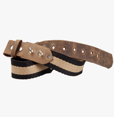 

99Cells Men Casual Multicolor Fabric Belt, Brown