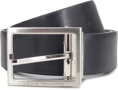

Louis Philippe Men Black, Brown Synthetic Reversible Belt, Black and burgundy