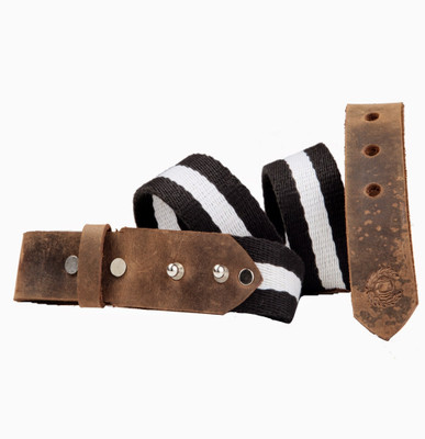 

99Cells Men Casual Multicolor Fabric Belt, Black