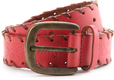 

Pepe Jeans Women Pink Genuine Leather Belt, Coral