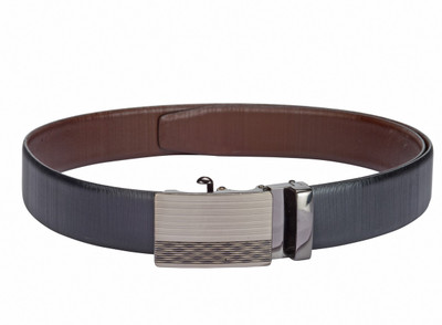 

Teakwood Men Casual Black Genuine Leather Reversible Belt