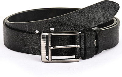 

Buckle Up Men Formal Black Genuine Leather Belt