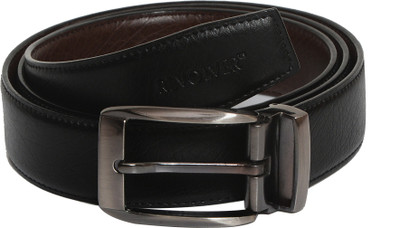 

Revolver Men Black Genuine Leather Reversible Belt