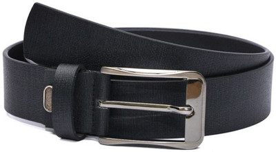 

Readybee Men Black Genuine Leather Belt, Black-200