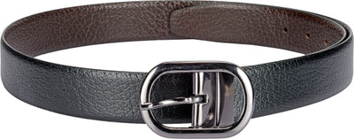 

Teakwood Men Casual Black Genuine Leather Reversible Belt