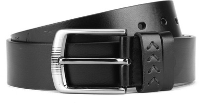 Swiss Design Men Black Genuine Leather Belt