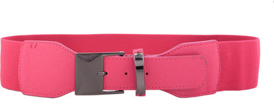 

Buckle Up Women Casual Pink Artificial Leather Belt