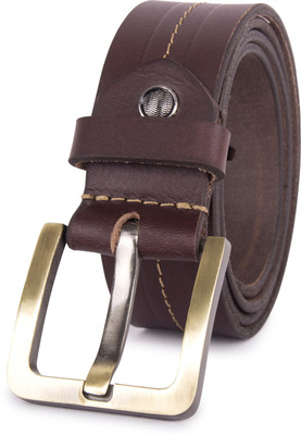 

PRINCE ENTERPRISES Men Brown Genuine Leather Belt, Dark brown