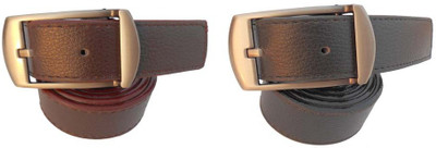 

B.S.Chadha Group Men Formal Multicolor Artificial Leather Belt, Black;brown