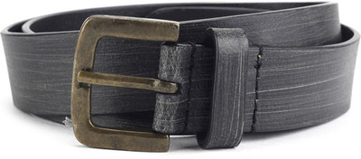 

United Colors of Benetton Men Black, Grey Genuine Leather Belt, 901
